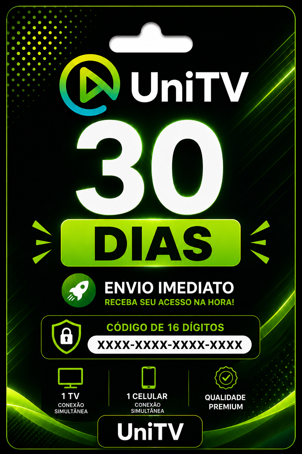 Recarga UniTV 30 Dias
